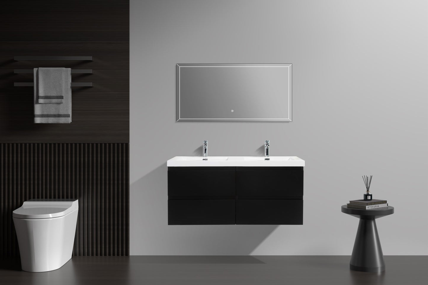 Angela 48"D Matte Black