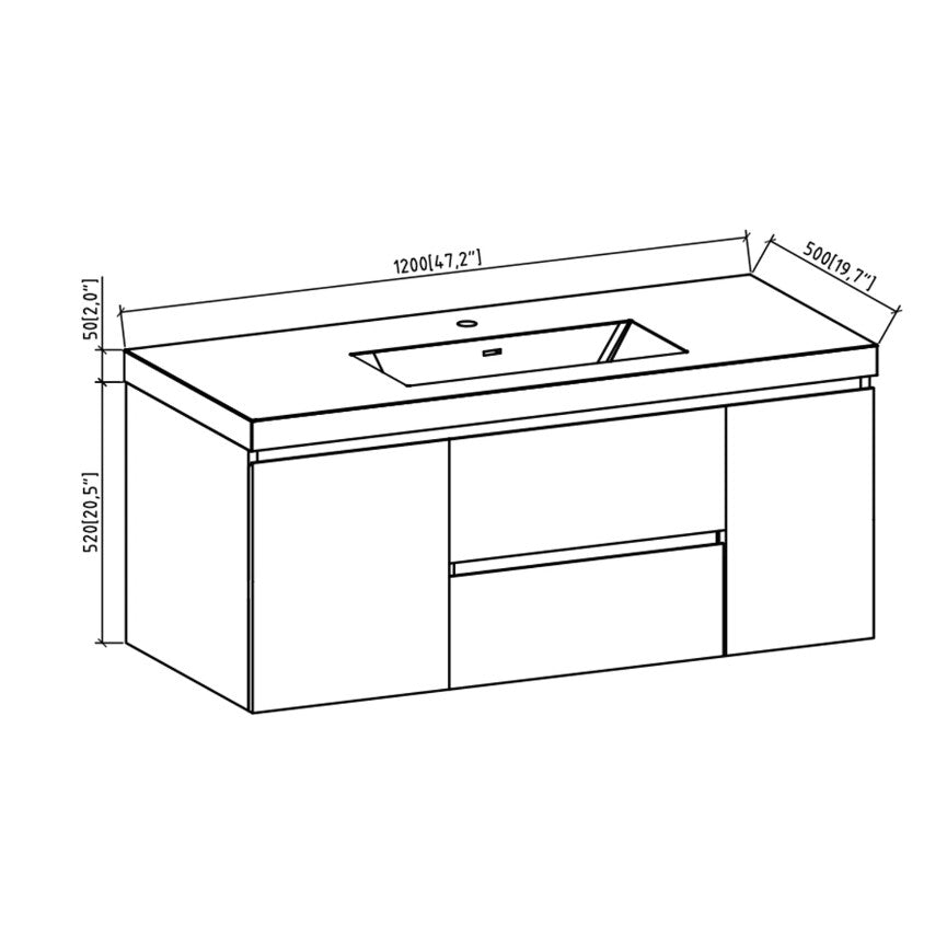 Angela 48"S Aged Oak